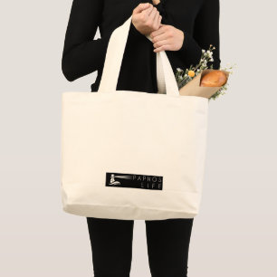 Paphos Life Logo & Rainbow Large Tote Bag