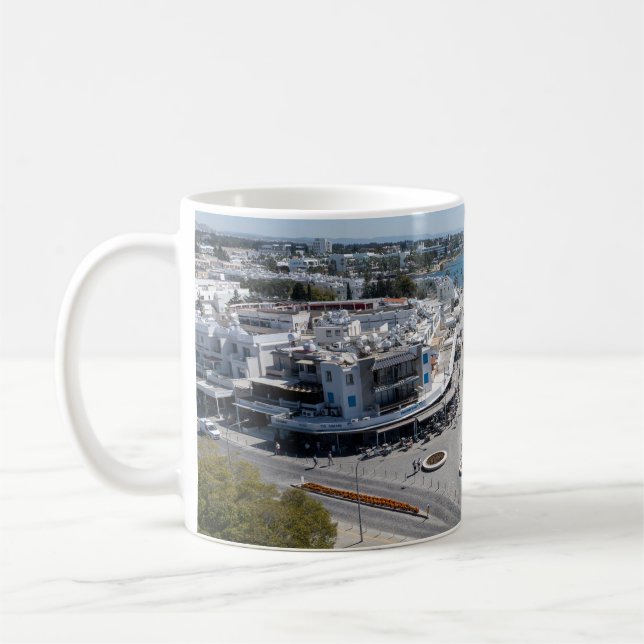 Paphos Seafront drone view Coffee Mug (Left)