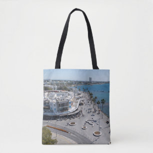 Paphos Seafront drone view Tote Bag