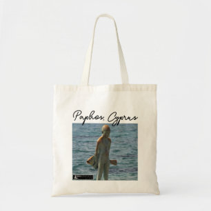 Paphos Statue Boy and Fish, Signature Tote Bag