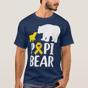 Papi Bear Childhood Cancer Awareness Support Squad T-Shirt