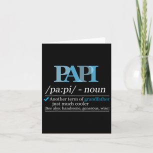 Papi Funny Grandpa Dad Fathers Day Christmas  Card