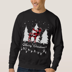 Papi Moose Buffalo Red Plaid Christmas Matching Fa Sweatshirt