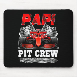 Papi pit crew racing family race car birthday boy mouse pad