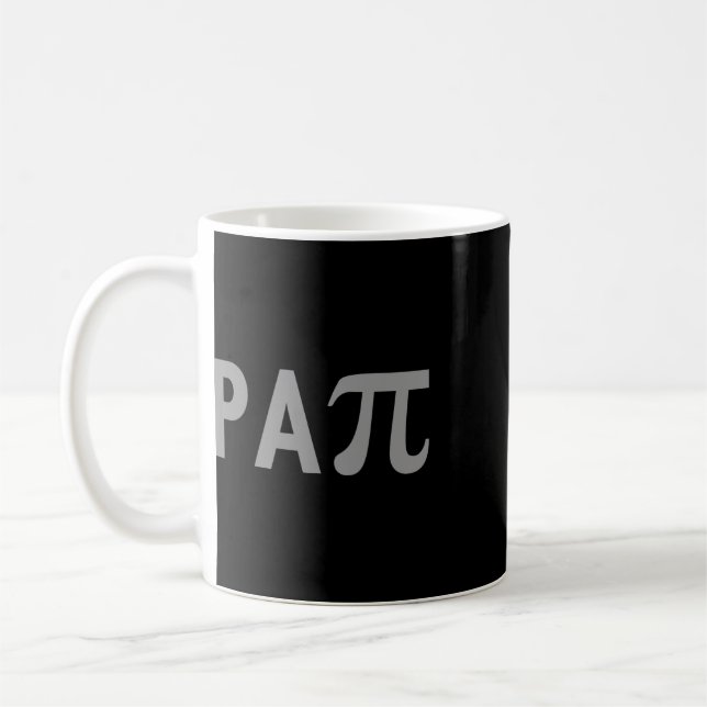 Papi Puns Fun Fathers Day Outfit For Math Teachers Coffee Mug (Left)