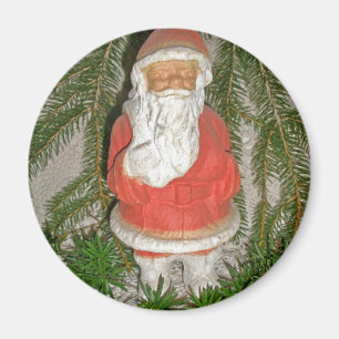 Papier Mache Red Coated Santa Christmas Magnet