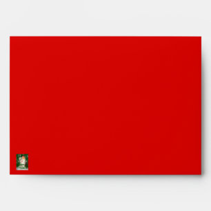 Papier Mache White Coated Santa Holiday Envelope