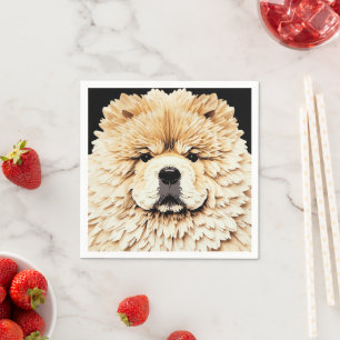 PAPIER MIRAGE Cream Chow Napkin