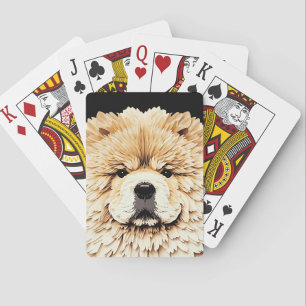PAPIER MIRAGE Cream Chow Playing Cards