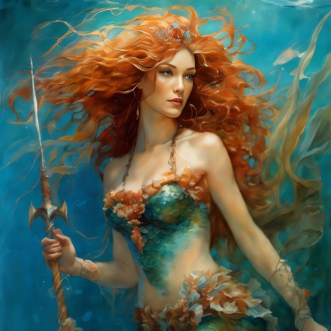 Papier Mousseline Mermaid Red Hair Queen v7 Tissue Paper (Creator Uploaded)