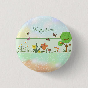 Papierfrühling Ostern 3 Cm Round Badge