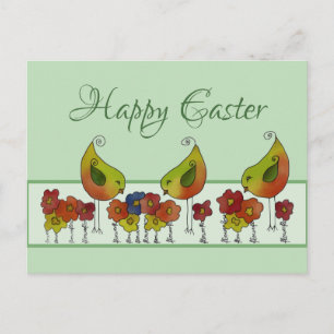 Papierfrühling Ostern Postcard