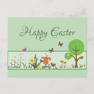 Papierfrühling Ostern Postcard