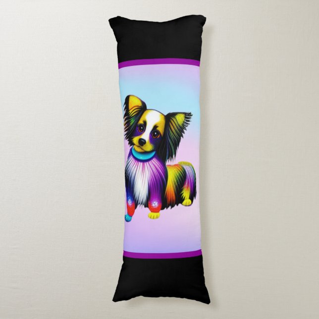 Papillion Pop Art Pastel   Body Cushion (Front Vertical)