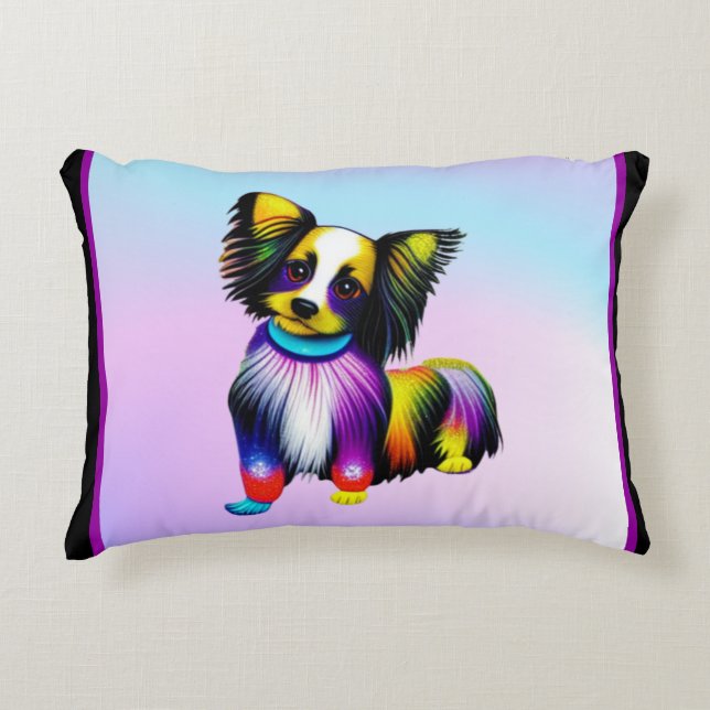 Papillion Pop Art Pastel   Decorative Cushion (Front)