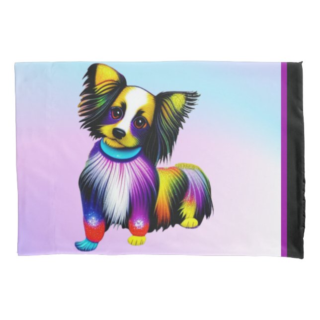 Papillion Pop Art Pastel   Pillowcase (Front)