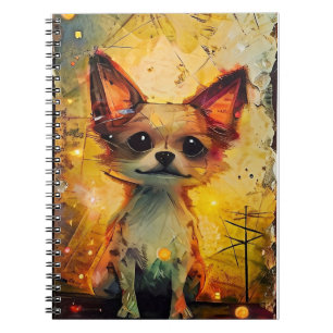 Papillion Puppy Whimsical Vertical Poster Notebook