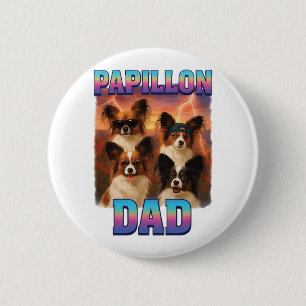 Papillon 6 Cm Round Badge