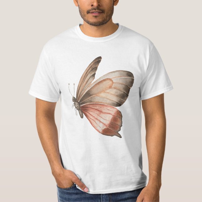 Papillon Aérien - Beauté Naturelle et Aquarelle  T-Shirt (Front)