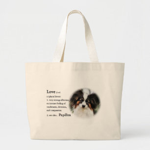 Papillon Art Gifts Large Tote Bag