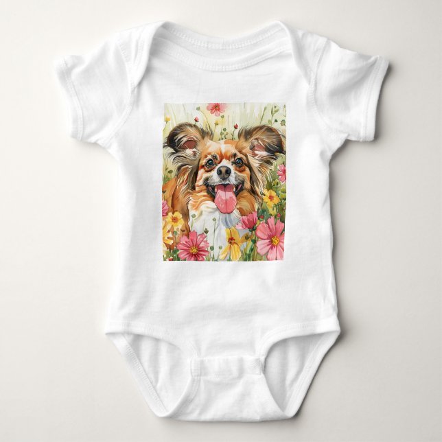Papillon Baby Bodysuit – Watercolor (Front)