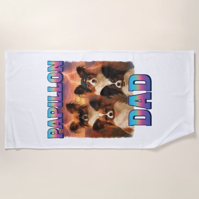 Papillon Beach Towel (Front)