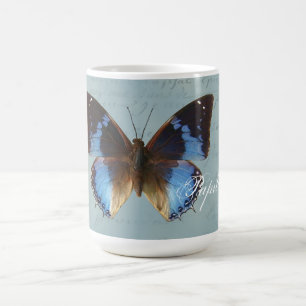 Papillon bleu coffee mug