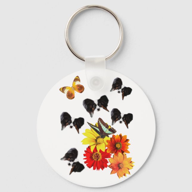 Papillon Butterfly Gifts Key Ring (Front)