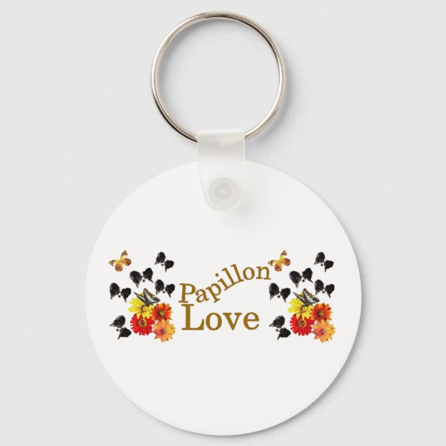 Papillon Butterfly Gifts Key Ring (Front)