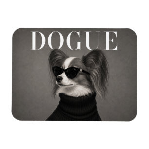Papillon Chic Fashion Dog Portrait Flexi Magnet