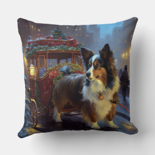Papillon Christmas Festive Season Cushion