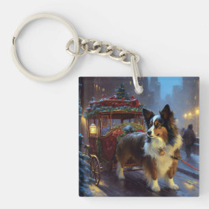 Papillon Christmas Festive Season Key Ring