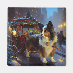 Papillon Christmas Festive Season Magnet