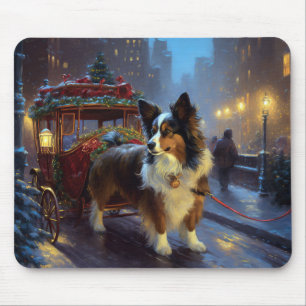 Papillon Christmas Festive Season Mouse Pad