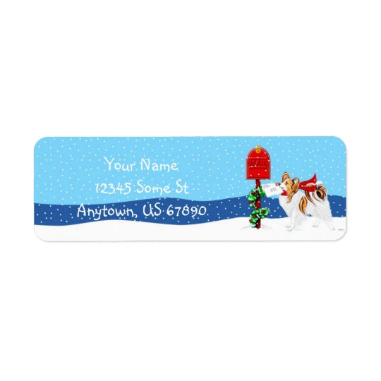 Papillon Christmas Mail Sable Colour Labels