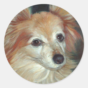 Papillon Classic Round Sticker