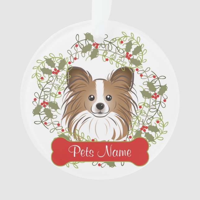 Papillon Customisable Ornament (Front)