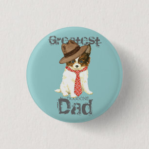 Papillon Dad 3 Cm Round Badge