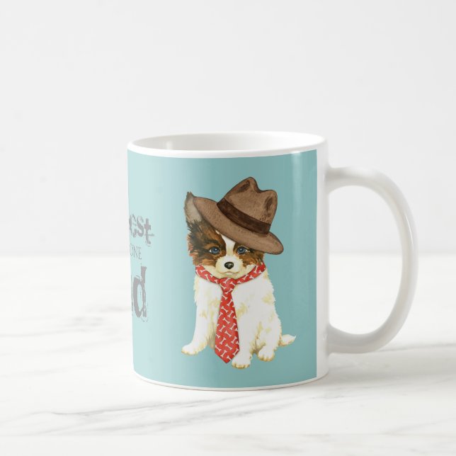 Papillon Dad Coffee Mug (Right)