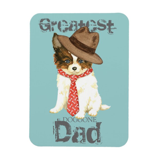 Papillon Dad Magnet (Vertical)