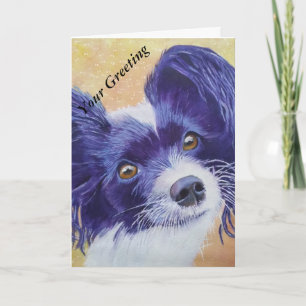 Papillon Dog Card