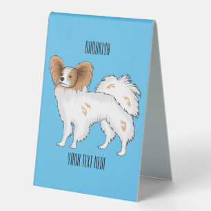 Papillon dog cartoon illustration