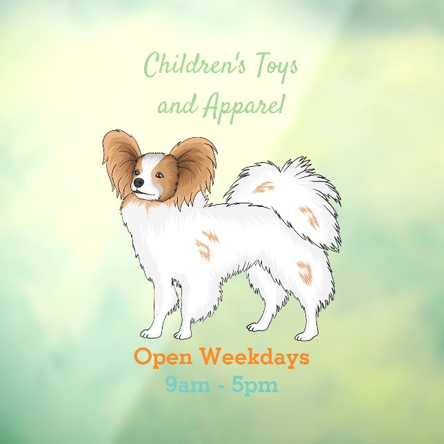 Papillon dog cartoon illustration (Sheet 3)