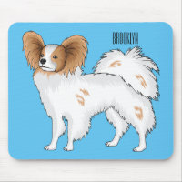 Papillon dog cartoon illustration