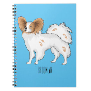 Papillon dog cartoon illustration notebook