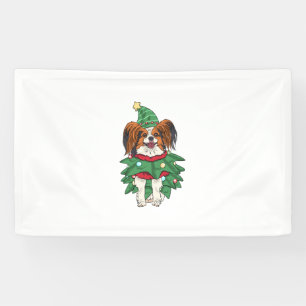 Papillon Dog Christmas Shirt Xmas Puppy Pet Papill Banner