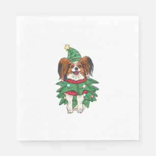 Papillon Dog Christmas Shirt Xmas Puppy Pet Papill Napkin