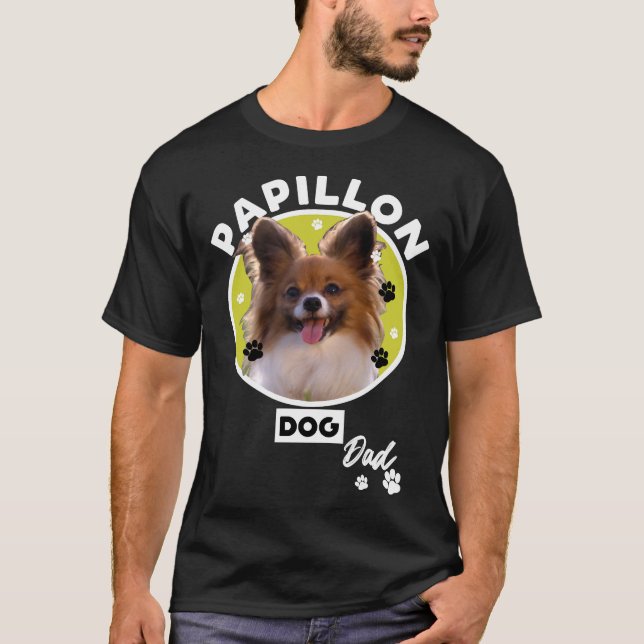 Papillon Dog Dad 75 T-Shirt (Front)