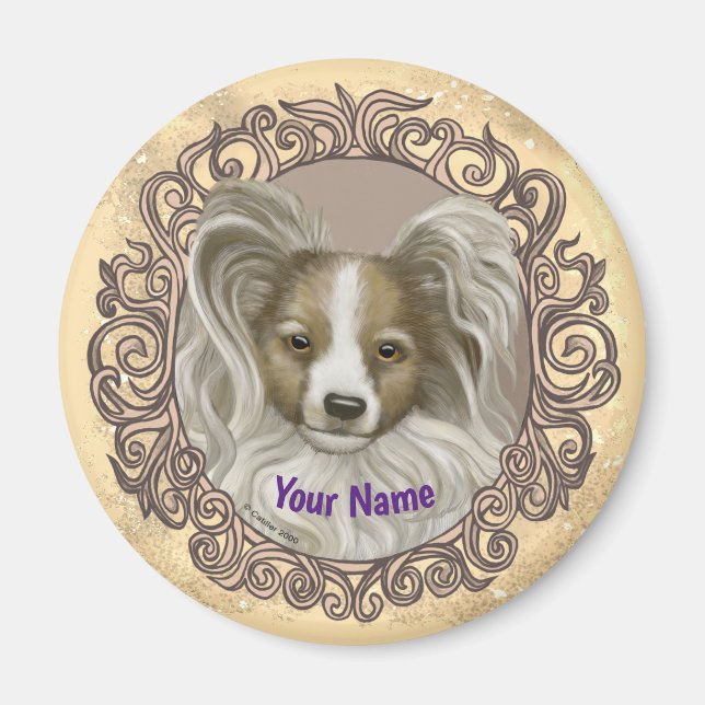 Papillon Dog  Magnet (Front)