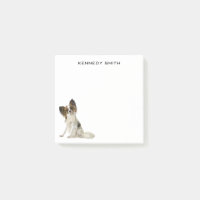 Papillon Dog Photo Personalised Post-It Notes